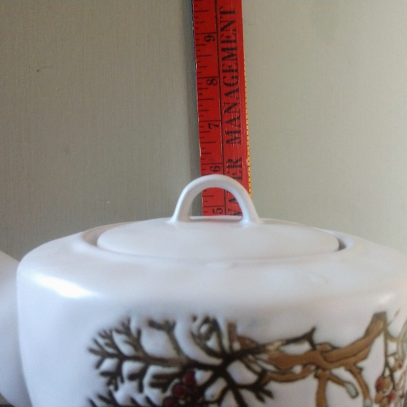 2017 Spectrum Designz White Teapot Floral/Woodland - Picture 9 of 11
